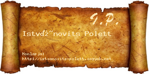 Istvánovits Polett névjegykártya